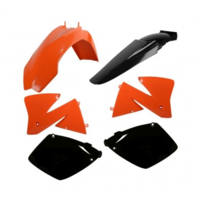 Kit accesorii carena din plastic model 6 KTM EXC - Portocaliu/Negru