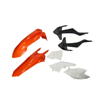 Kit accesorii carena din plastic model 17 KTM EXC, EXC-F - Portocaliu/Negru/Alb