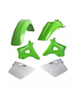 Kit accesorii carena din plastic KAWASAKI KX125/250 - Verde,Alb