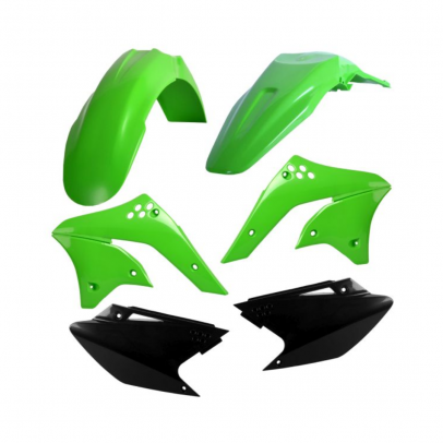 Kit accesorii carena din plastic KAWASAKI KX 250 - Negru/Verde