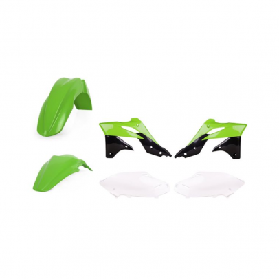 Kit accesorii carena din plastic model 2 KAWASAKI KX - Alb/Verde/Negru