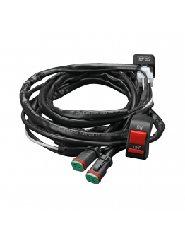 Kit de cabluri LED Bar/proiectoare cu Comutator pe Ghidon - 12V