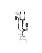 Kit de cabluri LED Bar/proiectoare cu Comutator pe Ghidon - 12V