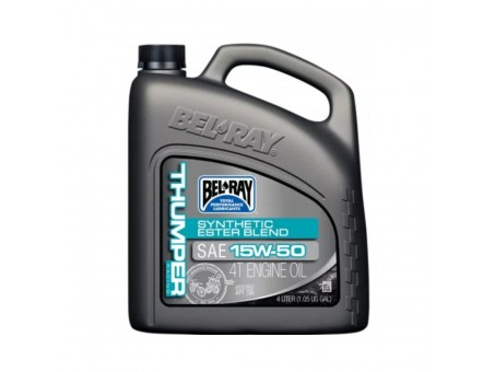 Ulei de motor Bel-Ray THUMPER RACING SYNTHETIC ESTER BLEND 4T 15W50 4l