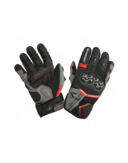 Manusi Touring Piele ADRENALINE HEXAGON PPE - Negru/Gri/Rosu