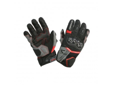 Manusi Touring Piele ADRENALINE HEXAGON PPE - Negru/Gri/Rosu