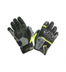 Manusi Touring Piele ADRENALINE HEXAGON PPE - Negru/Gri/Galben fluo