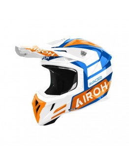 Casca cross-enduro AIROH HELMET AVIATOR ACE 2 - Portocaliu/Alb/Albastru