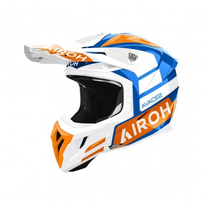 Casca cross-enduro AIROH HELMET AVIATOR ACE 2 - Portocaliu/Alb/Albastru