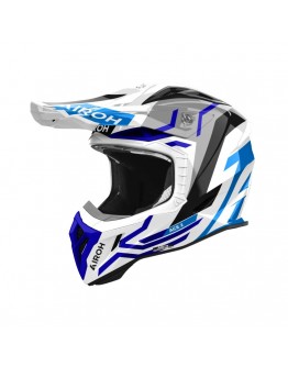 Casca cross/enduro/atv/quad Airoh Aviator Ace II Ground - Gri/Alb/Albastru