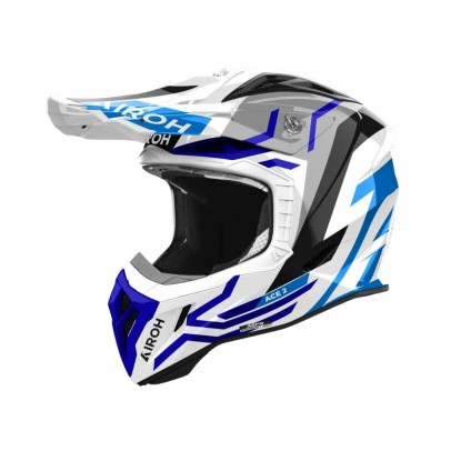 Casca cross/enduro/atv/quad Airoh Aviator Ace II Ground - Gri/Alb/Albastru