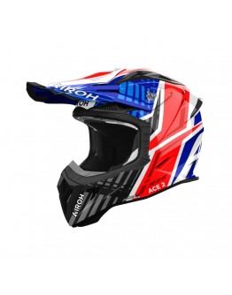 Casca cross/enduro/atv/quad Airoh Aviator Ace II Proud - Negru/Albastru/Rosu