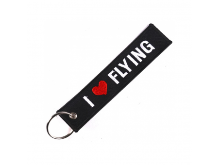 Breloc moto textil "I love flying"