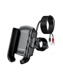 Suport telefon cu incarcator USB 3.0 BIKETEC R9-CLIP-PD