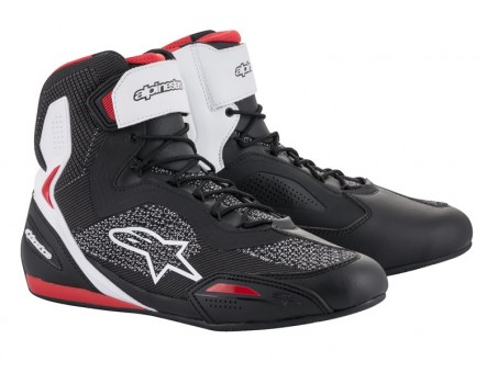 Ghete touring Faster-3 Ridenit Alpinestars - Negru/Rosu/Alb