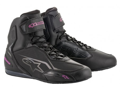 Ghete touring Stella Faster- 3 Alpinestars - Negru/Roz