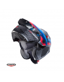 Casca flip-up/adventure Caberg Tourmax X SV Sarabe K9 Titanium/Negru/BMW/Mat