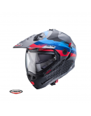 Casca flip-up/adventure Caberg Tourmax X SV Sarabe K9 Titanium/Negru/BMW/Mat