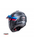 Casca flip-up/adventure Caberg Tourmax X SV Sarabe K9 Titanium/Negru/BMW/Mat