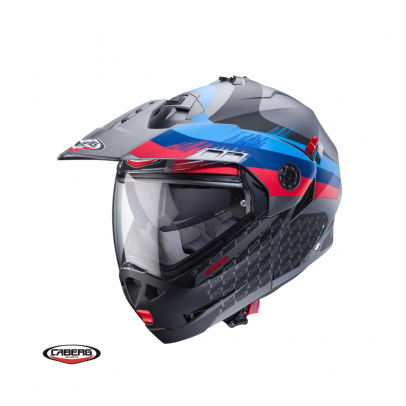 Casca flip-up/adventure Caberg Tourmax X SV Sarabe K9 Titanium/Negru/BMW/Mat