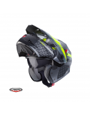 Casca flip-up/adventure Caberg Tourmax X SV Sarabe L1 Titanium/Negru/Galben/Mat