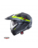 Casca flip-up/adventure Caberg Tourmax X SV Sarabe L1 Titanium/Negru/Galben/Mat