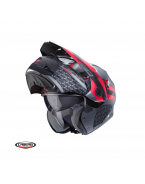 Casca flip-up/adventure Caberg Tourmax X SV Sarabe L2 Titanium/Negru/Rosu/Mat