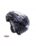 Casca flip-up Caberg Duke X SV Tour G5 - Negru/Fuchsia/Antracit/Mat - Pinlock ready