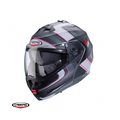 Casca flip-up Caberg Duke X SV Tour G5 - Negru/Fuchsia/Antracit/Mat - Pinlock ready