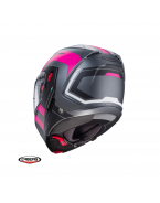 Casca flip-up Caberg Horus X Road M4 Titanium/Negru/Fuchsia/Mat - Pinlock ready