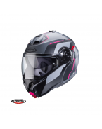 Casca flip-up Caberg Duke Evo Move M3 SV Titanium/Negru/Fuchsia/Mat - Pinlock ready