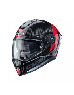 Casca integrala Caberg Drift Evo Carbon Sonic K2 - Antracit/Rosu,Lucios - 100% carbon