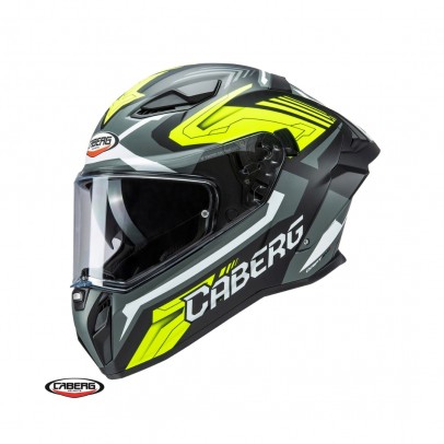 Casca integrala Caberg model Drift Evo II SV Jarama L6 Negru/Gri/Galben fluor mat Pinlock ready