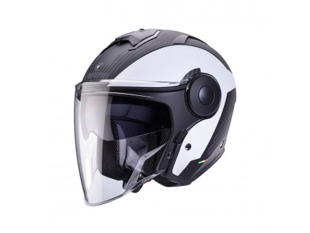 Casca open face CABERG Jet SOHO MILANO - Alb/Negru