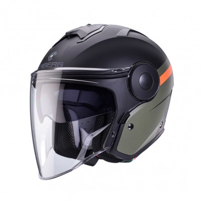 Casca open-face Caberg Soho Zephyr - Negru/Verde mat