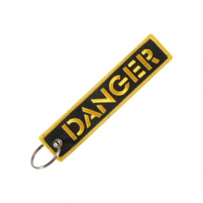 Breloc moto textil "Danger"