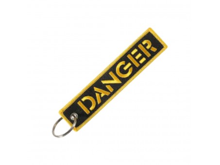 Breloc moto textil "Danger"