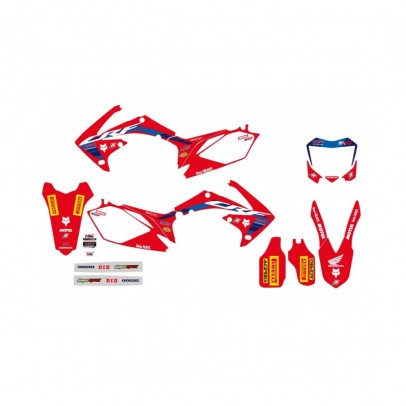 Kit grafic BLACKBIRD HONDA CRF 250R '10-'13; CRF 450R '09-'12 REPLICA TEAM HRC 23 Rosu Negru