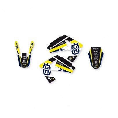 Kit grafic BLACKBIRD HUSQVARNA CR/WR '00-'05, TE/TC 250/450/510 '02-'04 DREAM 4 culoare Galben Albastru