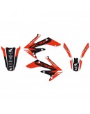 Kit grafic BLACKBIRD + husă șa HONDA CRF 250R '04-'09, CRF 250X '04-'21 DREAM 4 culoare Rosu Negru