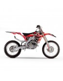 Kit grafic BLACKBIRD + husă șa HONDA CRF 250R '10-'13, CRF 450R '09-'12 DREAM 4 culoare Negru Rosu Alb