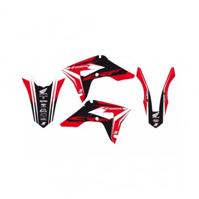 Kit grafic BLACKBIRD + husă șa HONDA CRF 250R '22-'24, CRF 450R '21-'24 DREAM 4 culoare Rosu Negru