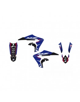 Kit grafic BLACKBIRD + husă șa YAMAHA YZ 125/250 '22 DREAM 4 culoare Albastru/Negru