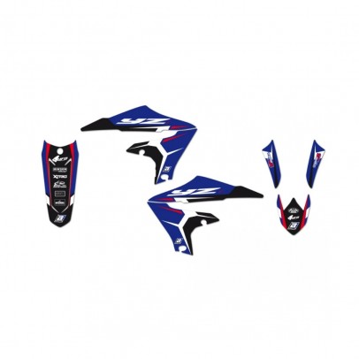 Kit grafic BLACKBIRD + husă șa YAMAHA YZ 125/250 '22 DREAM 4 culoare Albastru/Negru