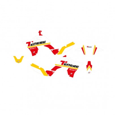 Kit grafic BLACKBIRD + husă șa YAMAHA XTZ 700 TENERE '20-'23 (T7) culoare Rosu Negru