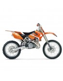 Kit grafic BLACKBIRD + husă șa KTM SX '01-'04, KTM EXC '03-'04 DREAM 4 culoare Portocaliu Negru