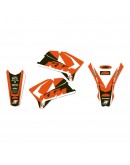 Kit grafic BLACKBIRD + husă șa KTM SX/SX-F '05-'06, EXC/EXC-F '05-'07 DREAM 4 culoare Portocaliu Negru