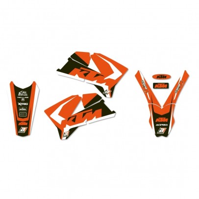 Kit grafic BLACKBIRD + husă șa KTM SX/SX-F '05-'06, EXC/EXC-F '05-'07 DREAM 4 culoare Portocaliu Negru