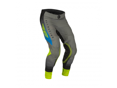 Pantaloni cross/enduro Fly Racing Lite-Gri/Galben/Albastru