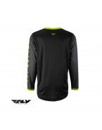 Tricou (bluza) cross-enduro Fly Racing model F-16 - Negru/galben fluor